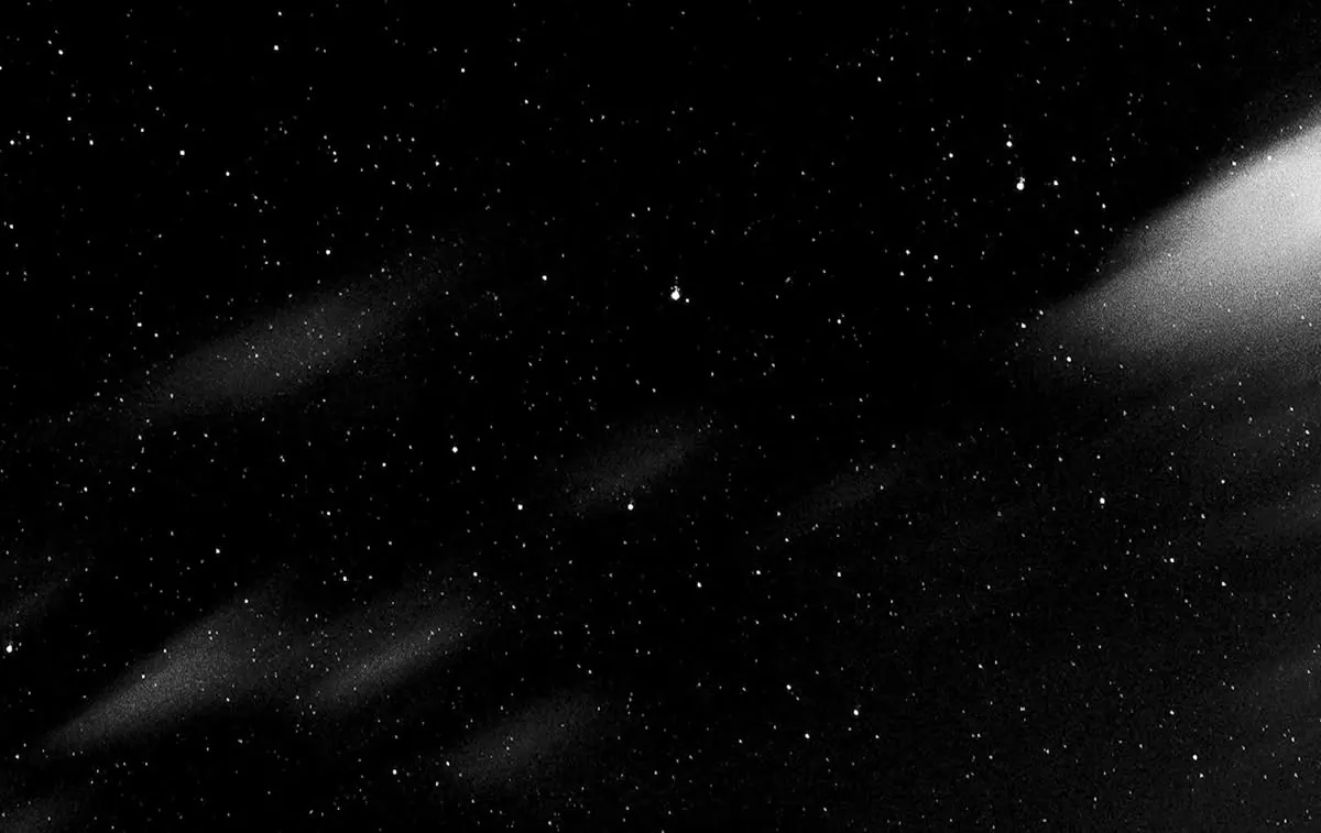 A night sky scattered with stars.